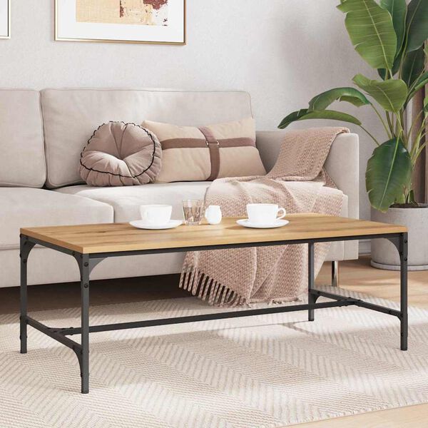 vidaXL Kava Stol Umjetnički hrast 100 x 50 x 35 cm Konstruirano drvo