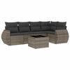 vidaXL 6-dijelni set vrtnih sofa od poliratana s jastucima sivi