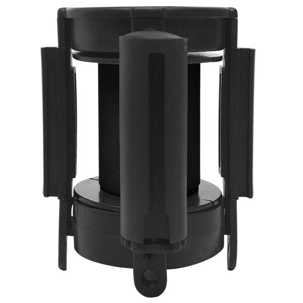 vidaXL Pojasna pregrada na uvlačenje 200 cm crna