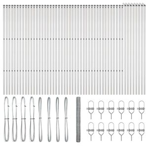 vidaXL Stup za ogradu Srebrno