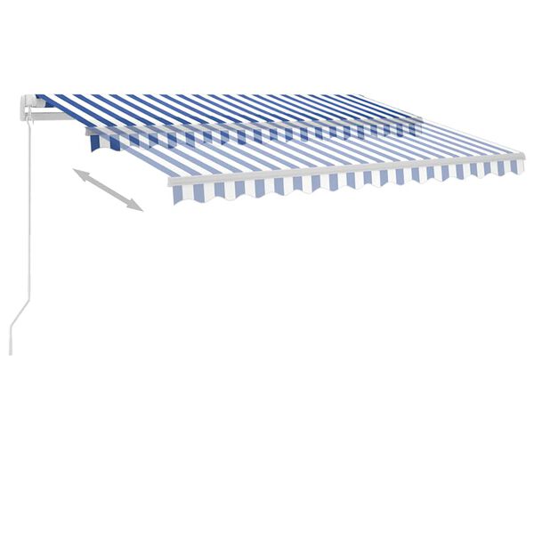 vidaXL Tenda na ručno uvlačenje LED 300 x 250 cm plavo-bijela