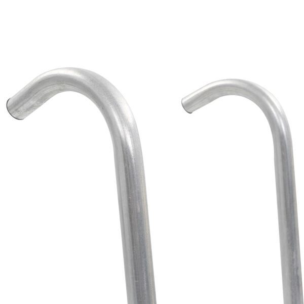 vidaXL Ljestve za trampolin s 2 prečke čelične srebrne 72 cm (pogodno za visinu od 65 cm)