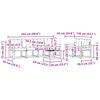 vidaXL Set vanjskih sofa s jastukom 7 pcs Prirodna i crna