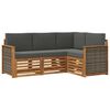 vidaXL Set vanjskih sofa 4 kom. Poliester