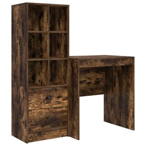 vidaXL Stol Dimljeni hrast 115,5 x 50 x 127 cm 2 kom.