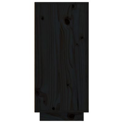 vidaXL Komoda crna 111 x 34 x 75 cm od masivne borovine