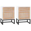 vidaXL Noćni ormarići 2 kom bijeli 40 x 30 x 55,5 cm od drva i željeza