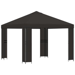 vidaXL Gazebo 3 x 3 m Antracit Poliester i čelik 190 gsm