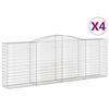 vidaXL Lučne gabionske ko&scaron;are 4 kom 400x50x40/60 cm pocinčano željezo