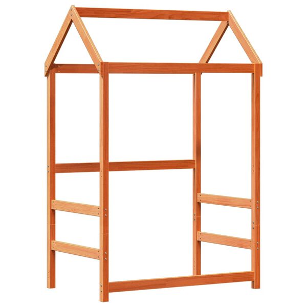 vidaXL Set kreveta i klupe s krovom vo&scaron;tano smeđi 90 x 200 cm borovina