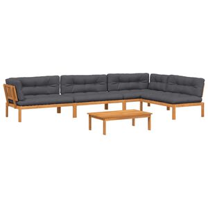 vidaXL 5-dijelna set vrtnih sofa od paleta s jastucima od drva bagrema