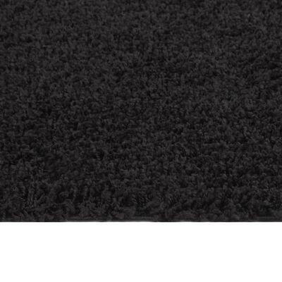 vidaXL Čupavi tepih s visokim vlaknima crni 200 x 290 cm