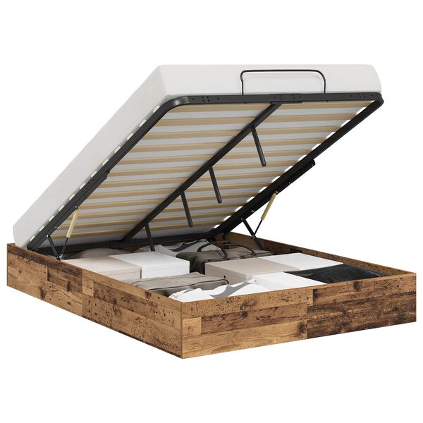 vidaXL Otomanski krevet Staro drvo 193 x 120 x 25 cm Iverica