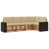 vidaXL Set vanjskih sofa 5 kom. Prirodna i bež Poliester