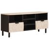 vidaXL TV ormar Fin&scaron; bijelog pranja 100 x 33 x 46 cm Čvrsto drvo manga