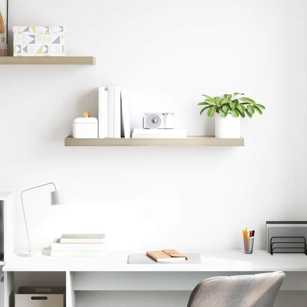 vidaXL Plutajuća zidna polica boja hrasta 90 x 23,5 x 3,8 cm MDF