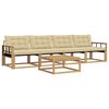vidaXL Set vanjskih sofa 5 kom. Bijela i bež
