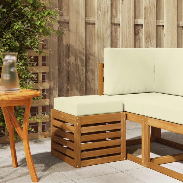 vidaXL Vanjska stolica klupa Čvrsto drvo akacije Prirodna