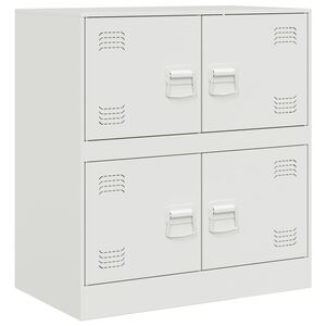 vidaXL Komoda bijela 67 x 39 x 73 cm čelična