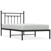 vidaXL Metalni okvir za krevet s uzglavljem crni 100x190 cm
