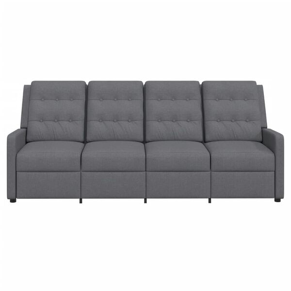 vidaXL Nagibni masažni četverosjed od tkanine svjetlosivi