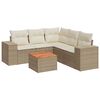vidaXL 6-dijelni set vrtnih sofa s jastucima bež od poliratana