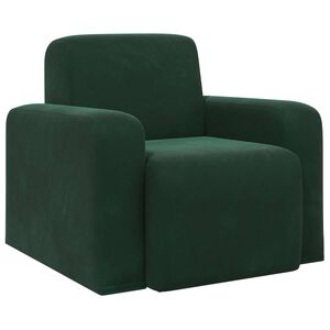 vidaXL Fotelja Tamnozelena Bar&scaron;un