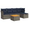 vidaXL 6-dijelni set vrtnih sofa od poliratana s jastucima sivi