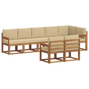 vidaXL Set vanjskih sofa 8 kom. Prirodna i bež