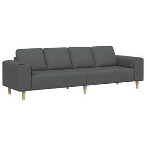 vidaXL Kauč za dnevni boravak Tamno siva 250 x 77 x 76 cm Poliester