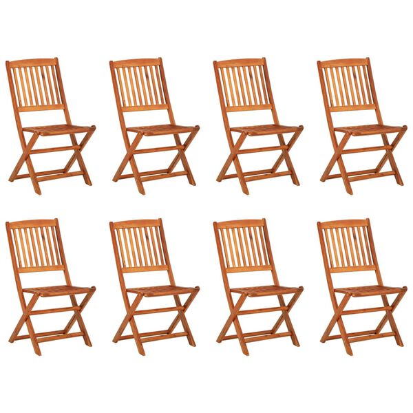 vidaXL 9-dijelni vrtni blagovaonski set 220x90x75 cm bagremovog drva