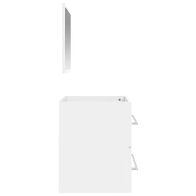 vidaXL Kupaonski ormarić s ogledalom bijeli od konstruiranog drva