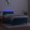 vidaXL Krevet box spring s madracem LED tamnoplavi 80 x 200 cm bar&scaron;un