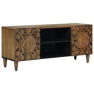 vidaXL TV ormar Smeđa 105 x 33 x 46 cm Čvrsto drvo manga