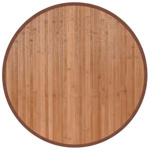 vidaXL Okrugli tepih Prirodni 60 cm Bambus