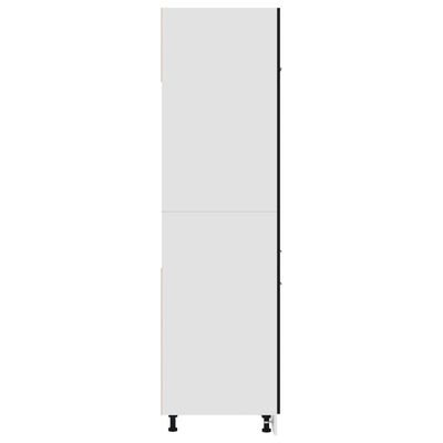 vidaXL Ormarić za hladnjak crni 60 x 57 x 207 cm od konstruiranog drva