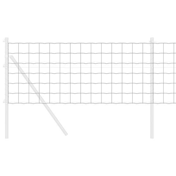 vidaXL Euro ograda Siva 0,6 x 50 m Željezo prekriveno PVC-om