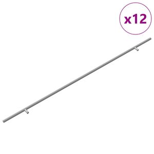 vidaXL Dr&scaron;ka za ormar 12 kom. Srebrno 900 mm Nehrđajući čelik