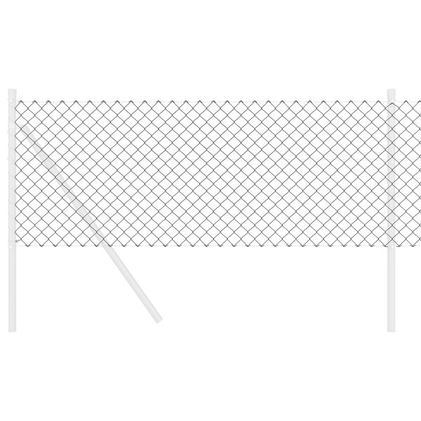 vidaXL Ograda od lančane veze Siva 25 x 0,6 m Čelik