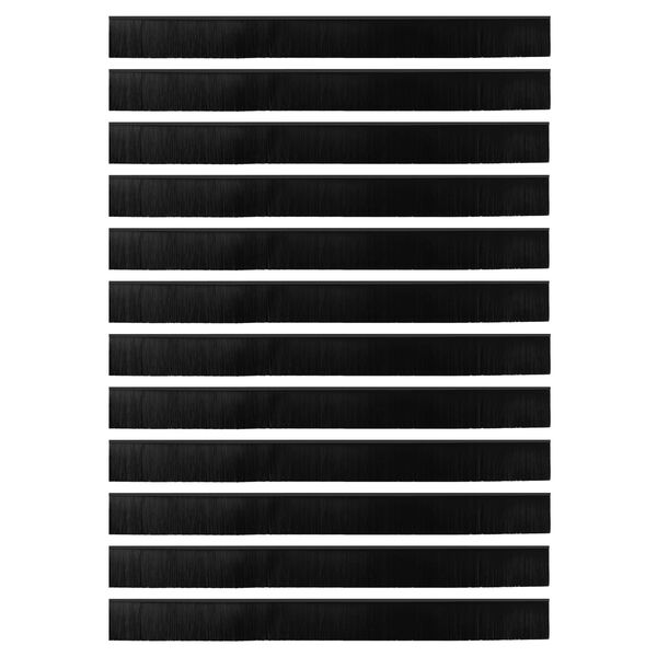 vidaXL Samoljepljivi pečati za vrata 12 pcs Crna 100 cm