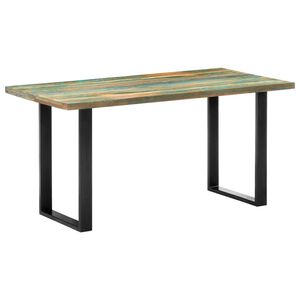 vidaXL Blagovaonski stol od masivnog obnovljenog drva 160 x 80 x 75 cm