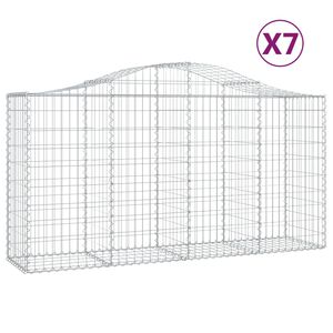 vidaXL Lučne gabionske ko&scaron;are 7 kom 200x50x100/120cm pocinčano željezo