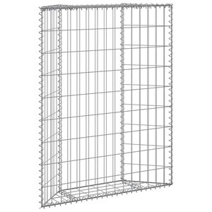vidaXL Trapezna gabionska gredica od pocinčanog čelika 80x20x100 cm
