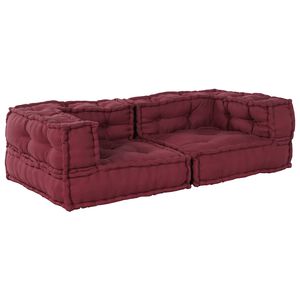 vidaXL Modularni kauč s 2 sjedi&scaron;ta, kestenjast 140x70x36, tkanina