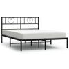 vidaXL Metalni okvir za krevet s uzglavljem crni 120x200 cm