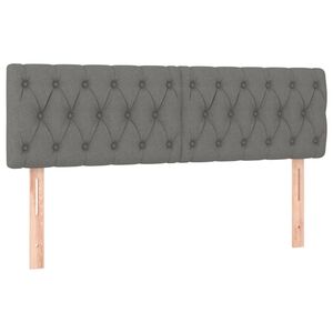 vidaXL Uzglavlja tamnosiva 144x7x78/88 cm od tkanine