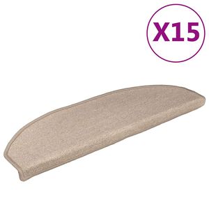 vidaXL Podloge za stepenice 15 kom. 56 x 17 x 3 cm Non-Slip Sivosmeđa