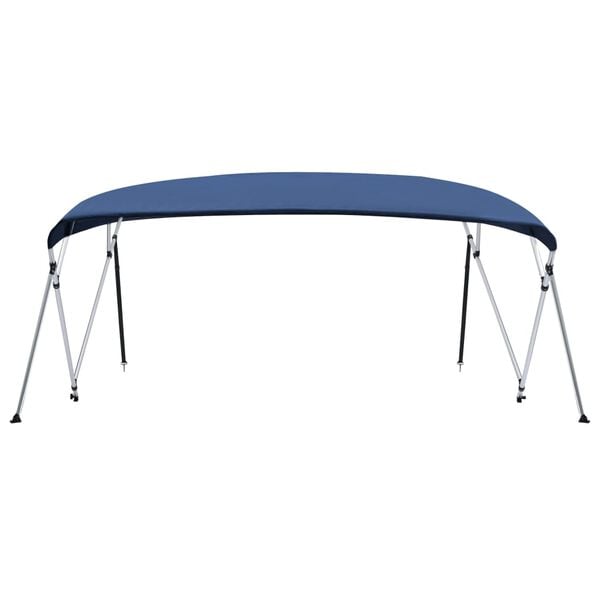 vidaXL Tenda bimini s 4 luka modra 243 x (230 - 244) x 137 cm