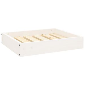 vidaXL Krevet za pse bijeli 51,5x44x9 cm od masivne borovine