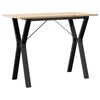 vidaXL Blagovaonski stol Y-oblika 100x50x75 cm od borovine i čelik